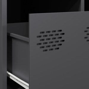 vidaXL Szafka RTV, czarna, 68x50x43,5 cm, stal walcowana na zimno 10