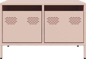 vidaXL Szafka RTV, różowa, 68x50x43,5 cm, stal walcowana na zimno 6