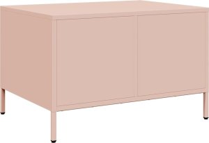 vidaXL Szafka RTV, różowa, 68x50x43,5 cm, stal walcowana na zimno 8