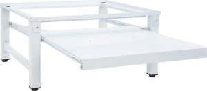 vidaXL Podest pod pralkę z półką, biały 3