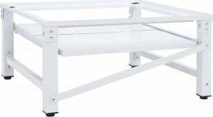 vidaXL Podest pod pralkę z półką, biały 5