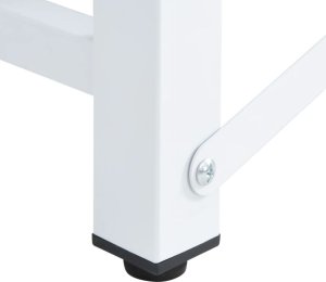 vidaXL Podest pod pralkę z półką, biały 8