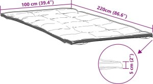 vidaXL Ochraniacz na materac, biały, 100x220 cm 6