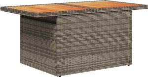 vidaXL 4-cz. sofa ogrodowa z poduszkami, szary, rattan PE i akacja 6