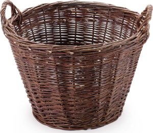 Wiklinowy Świat Kosz gospodarczy z ciemnej wikliny na owoce do zbioru warzywa ziemniaki donica na kwiaty dymion balon 1