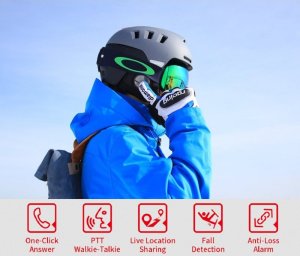 Livall Livall Kask Narciarski RS1 Bluetooth PTT Alert SOS Szary M 8