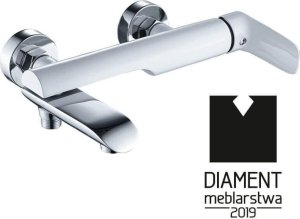 Bateria wannowa Laveo LAVEO Alea - bateria wannowa ścienna z ruchomą wylewką bez zestawu natryskowego 1