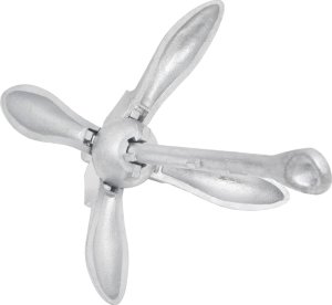 vidaXL Składana kotwica, srebrna, 1,5 kg, żeliwo ciągliwe 4