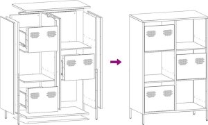 vidaXL Szafka, czarna, 68x39x103,5 cm, stal 12