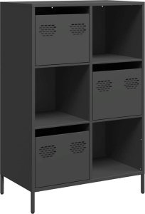 vidaXL Szafka, czarna, 68x39x103,5 cm, stal 2