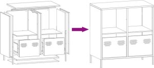 vidaXL Szafka, musztardowa, 68x39x73,5 cm, stal walcowana na zimno 11