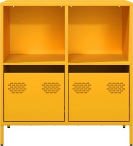 vidaXL Szafka, musztardowa, 68x39x73,5 cm, stal walcowana na zimno 4