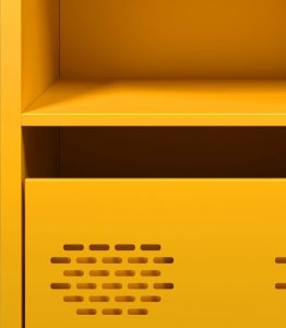 vidaXL Szafka, musztardowa, 68x39x73,5 cm, stal walcowana na zimno 10