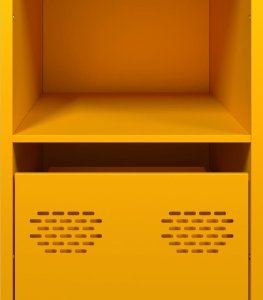 vidaXL Szafka, musztardowa, 101,5x39x73,5 cm, stal walcowana na zimno 10