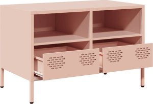 vidaXL Szafka RTV, różowa, 68x39x43,5 cm, stal walcowana na zimno 4