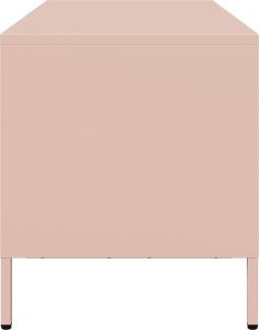 vidaXL Szafka RTV, różowa, 68x39x43,5 cm, stal walcowana na zimno 6