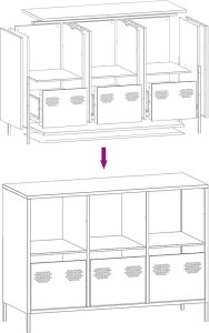 vidaXL Szafka, antracytowa, 101,5x39x73,5 cm, stal walcowana na zimno 11