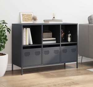 vidaXL Szafka, antracytowa, 101,5x39x73,5 cm, stal walcowana na zimno 3