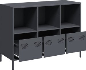vidaXL Szafka, antracytowa, 101,5x39x73,5 cm, stal walcowana na zimno 4