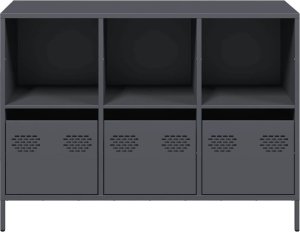 vidaXL Szafka, antracytowa, 101,5x39x73,5 cm, stal walcowana na zimno 5