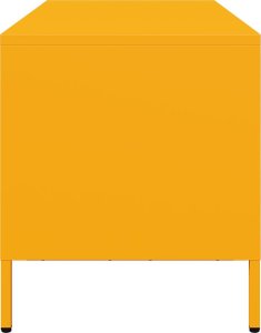 vidaXL Szafka RTV, żółta, 101,5x39x43,5 cm, stal walcowana na zimno 6