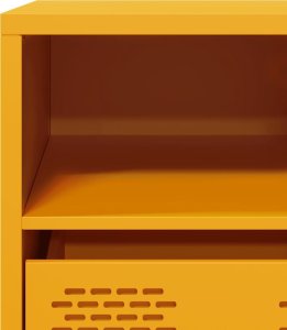 vidaXL Szafka RTV, żółta, 101,5x39x43,5 cm, stal walcowana na zimno 9