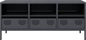 vidaXL Szafka RTV, antracyt, 101,5x39x43,5 cm, stal walcowana na zimno 4