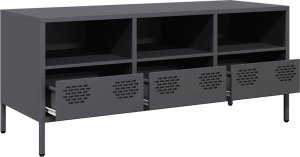 vidaXL Szafka RTV, antracyt, 101,5x39x43,5 cm, stal walcowana na zimno 5