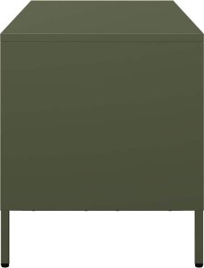 vidaXL Szafka RTV, oliwkowa, 101,5x39x43,5 cm, stal walcowana na zimno 6