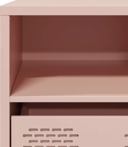 vidaXL Szafka RTV, różowa, 101,5x39x43,5 cm, stal walcowana na zimno 9