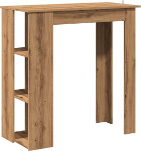 vidaXL Stolik barowy z półkami, dąb artisan, 102x50x103,5 cm 2