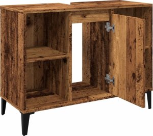 vidaXL Szafka pod umywalkę, stare drewno, 80x33x60 cm 6