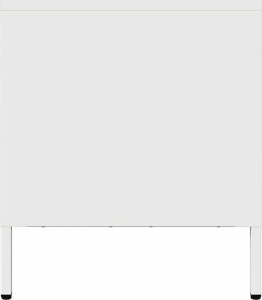 vidaXL Szafka RTV, biała, 202x39x43,5 cm, stal walcowana na zimno 6