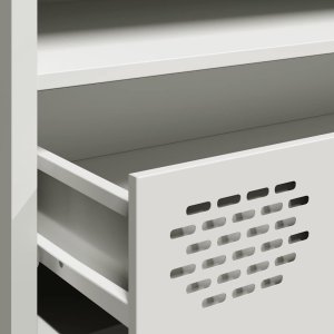 vidaXL Szafka RTV, biała, 202x39x43,5 cm, stal walcowana na zimno 9