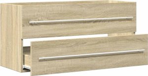 vidaXL Szafka pod umywalkę, dąb sonoma, 100x38,5x48 cm, płyta wiórowa 5