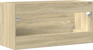 vidaXL Szafka pod umywalkę, dąb sonoma, 100x38,5x48 cm, płyta wiórowa 7