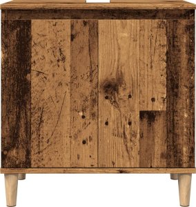vidaXL Szafka pod umywalkę, stare drewno, 58x33x60 cm 4