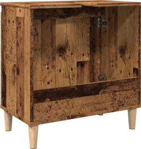 vidaXL Szafka pod umywalkę, stare drewno, 58x33x60 cm 7