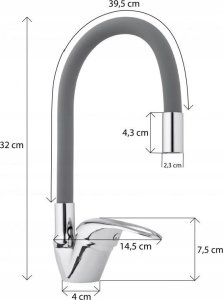 Bateria kuchenna YokaHome Bateria kuchenna stojąca elastyczna wylewka kran - Yoka 8