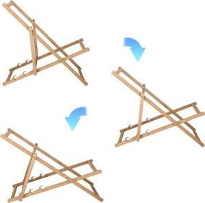 Springos Leżak drewniany impregnowany z tkaniną moro UNIWERSALNY 13