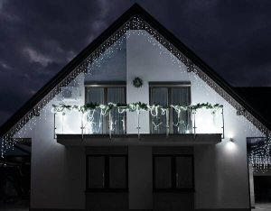 Springos Kurtyna świetlna 500 led girlanda, lampki wewnętrzno-zewnętrzne sople biały zimny + flash UNIWERSALNY 13