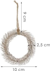 Springos Zawieszka na choinkę mini wianek ozdoba świąteczna 10 cm UNIWERSALNY 6