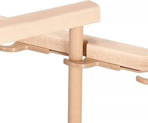 Springos Leżak drewniany z podłokietnikami biały UNIWERSALNY 3