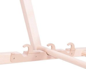 Springos Leżak drewniany z podłokietnikami biały UNIWERSALNY 4