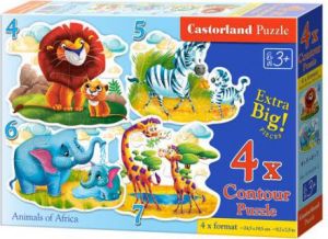 Castorland Puzzle x 4 - Animals of Africa (247013) 1