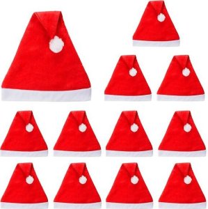 Springos Czapka Mikołaja mikołajki czerwona 12 szt. UNIWERSALNY 10