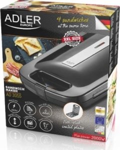 Opiekacz Adler Opiekacz Do Kanapek Toster Xxl 2000W 4 Kanapki 5