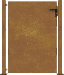 vidaXL Furtka ogrodowa, 105x130 cm, stal kortenowska 3