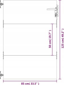 vidaXL Furtka ogrodowa, 85x125 cm, stal kortenowska 9