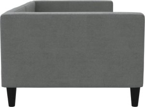 vidaXL Sofa z funkcją spania, ciemnoszara, 90x200 cm, obita tkaniną 4